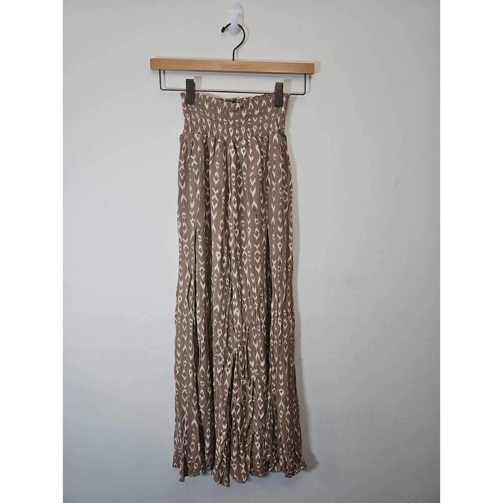 American Original Rewash Linen Blend Wide Leg Belted Pants Women's Size Small‎